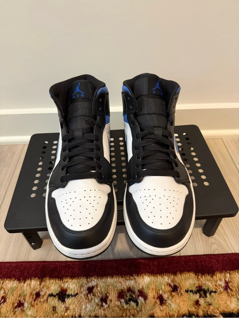 Air Jordan 1 Mid White Racer Blue Black Size 11